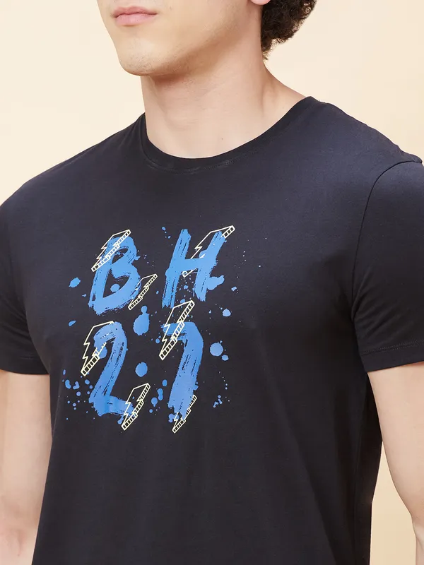 Being Human Men  T-Shirts-Black