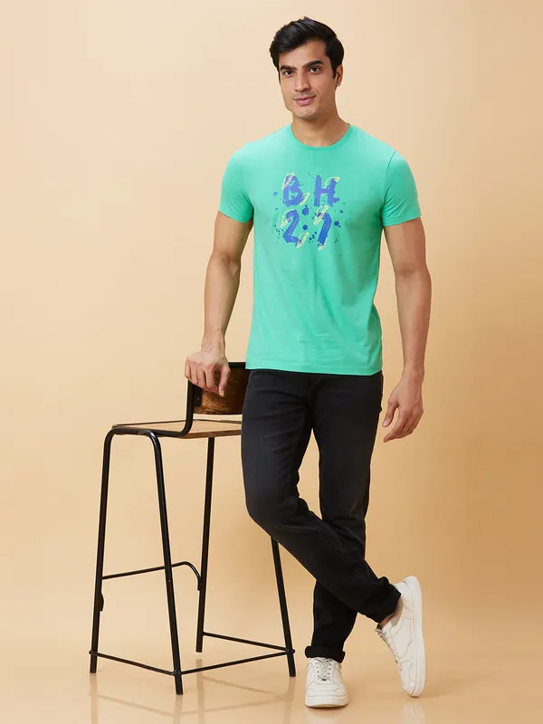 Being Human Men  T-Shirts-Jade Green
