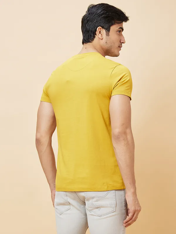 Being Human Men  T-Shirts-Mustard