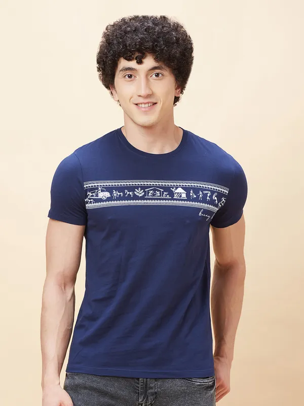 Being Human Men  T-Shirts-Navy