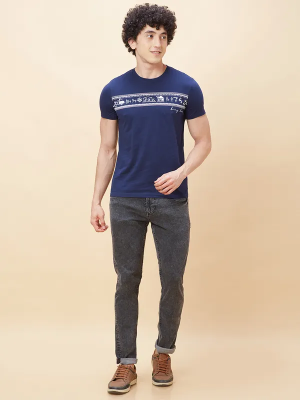 Being Human Men  T-Shirts-Navy