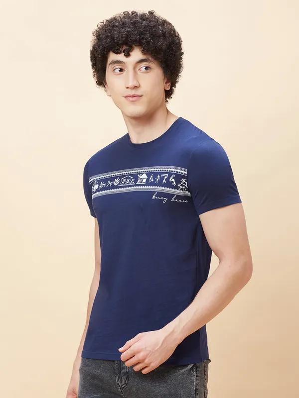 Being Human Men  T-Shirts-Navy