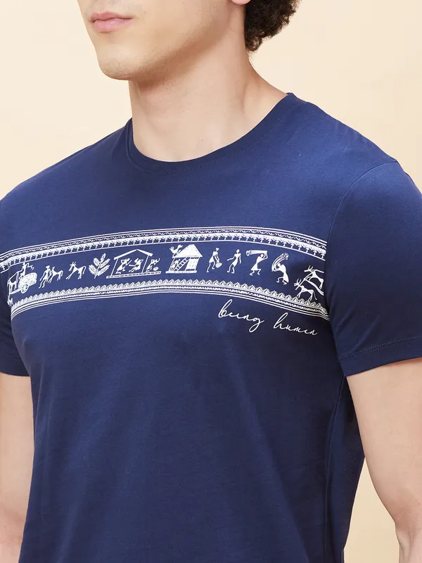 Being Human Men  T-Shirts-Navy