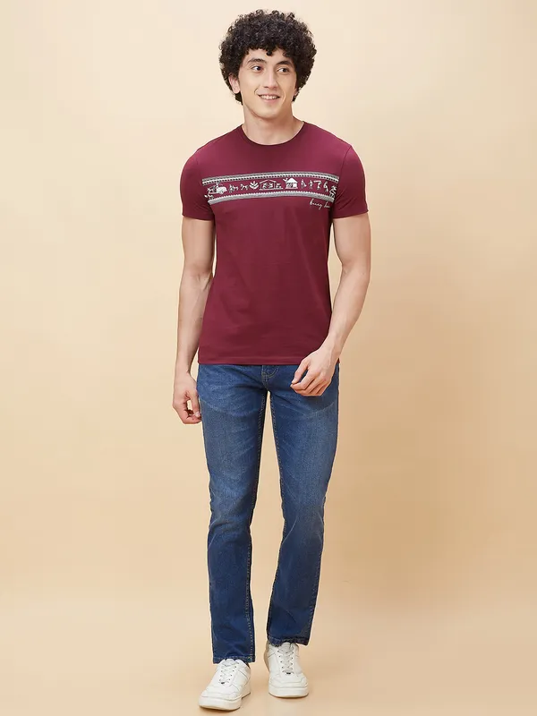Being Human Men  T-Shirts-Wine