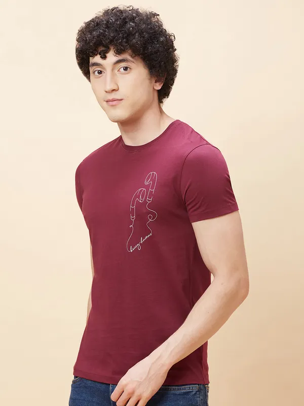Being Human Men  T-Shirts-Wine