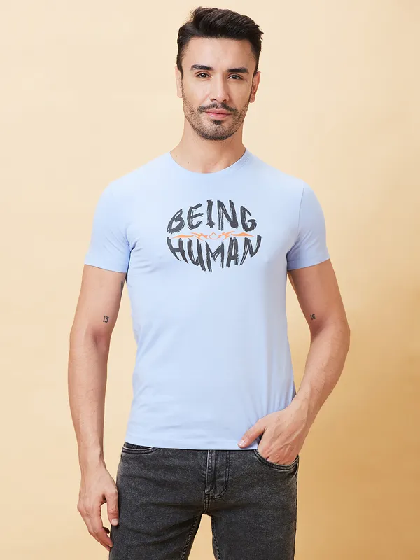 Being Human Clothing Men  T-Shirts-Blue