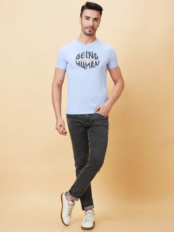 Being Human Clothing Men  T-Shirts-Blue