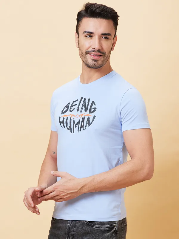 Being Human Clothing Men  T-Shirts-Blue