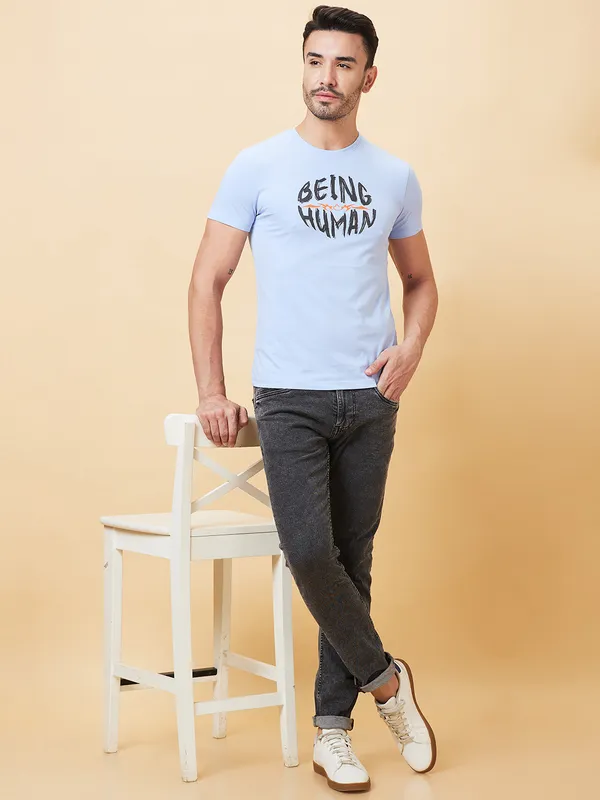 Being Human Clothing Men  T-Shirts-Blue