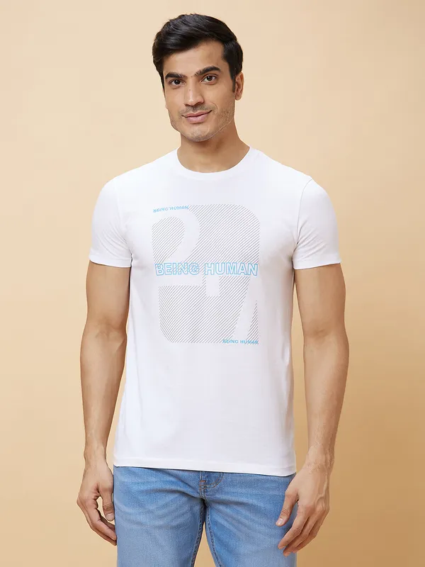 Being Human Men  T-Shirts-White