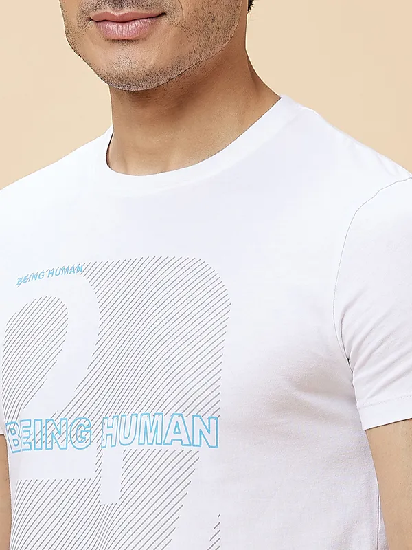 Being Human Men  T-Shirts-White