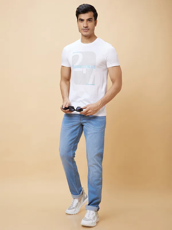 Being Human Men  T-Shirts-White