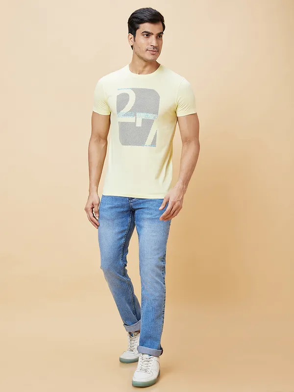 Being Human Men  T-Shirts-Yellow