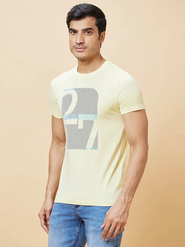 Being Human Men  T-Shirts-Yellow