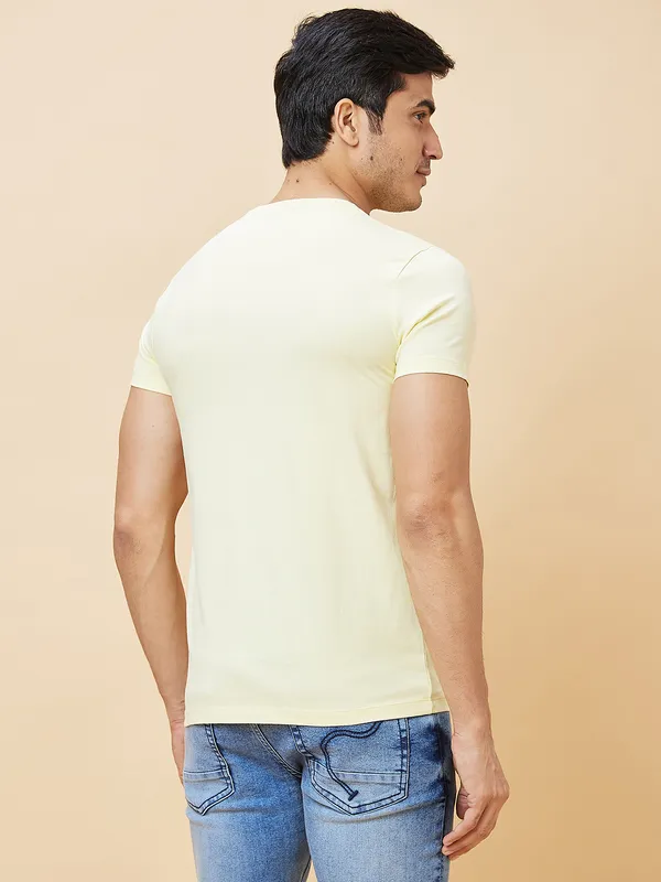 Being Human Men  T-Shirts-Yellow