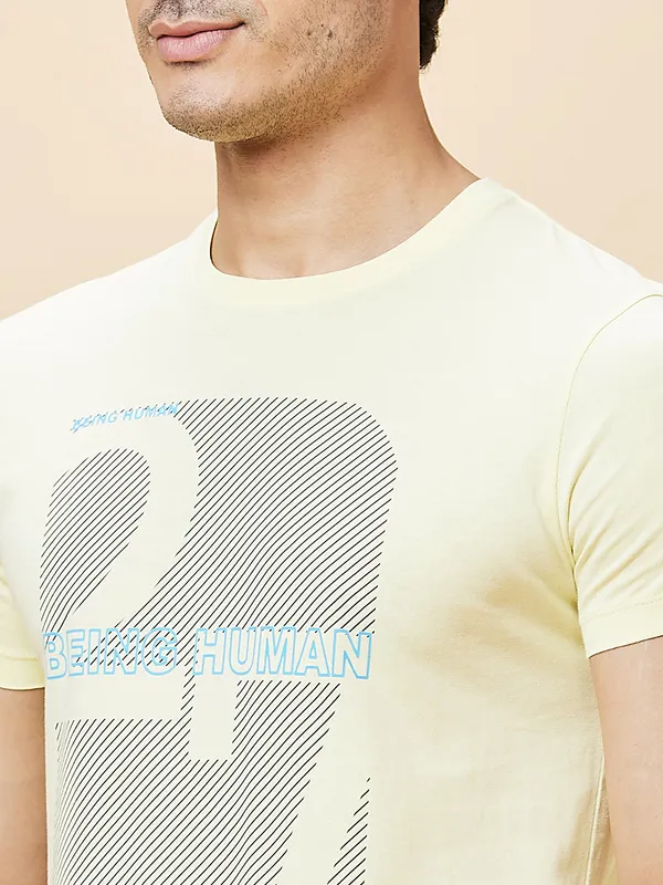 Being Human Men  T-Shirts-Yellow