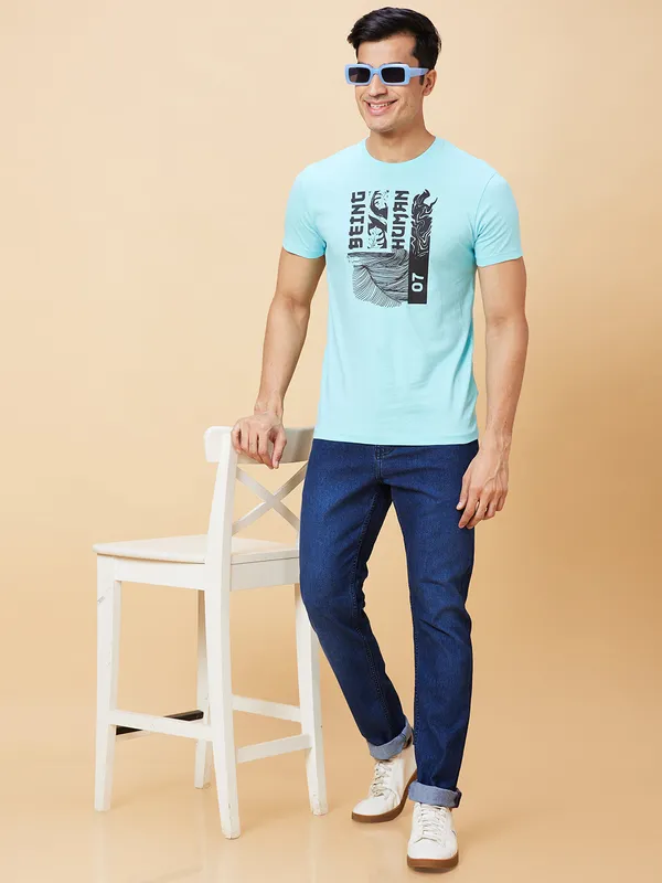 Being Human Clothing Men  T-Shirts-Mint