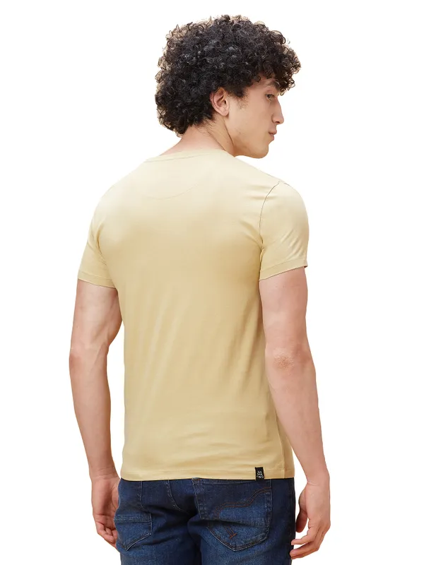 Being Human Men  T-Shirts-Light Khaki
