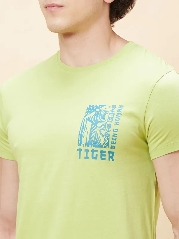Being Human Clothing Men  T-Shirts-Sea Green