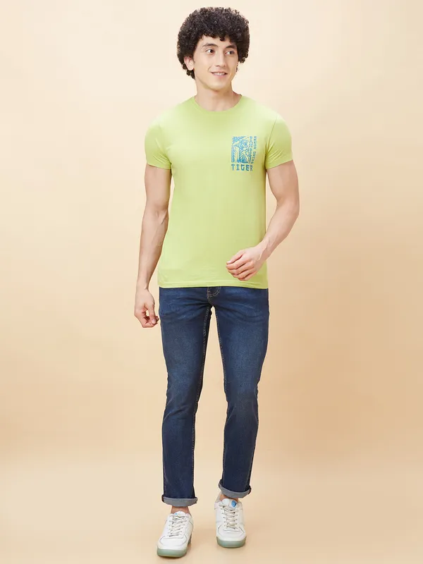 Being Human Clothing Men  T-Shirts-Sea Green