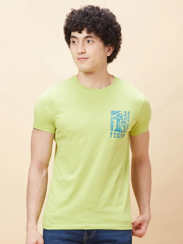 Being Human Clothing Men  T-Shirts-Sea Green
