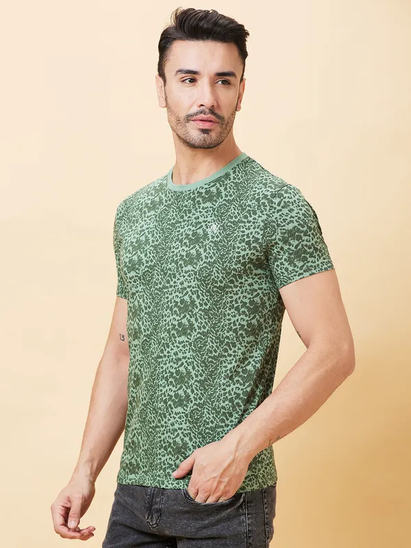 Being Human Men  T-Shirts-Olive