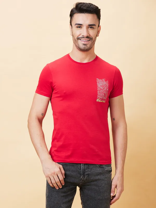 Being Human Men  T-Shirts-Blood Red