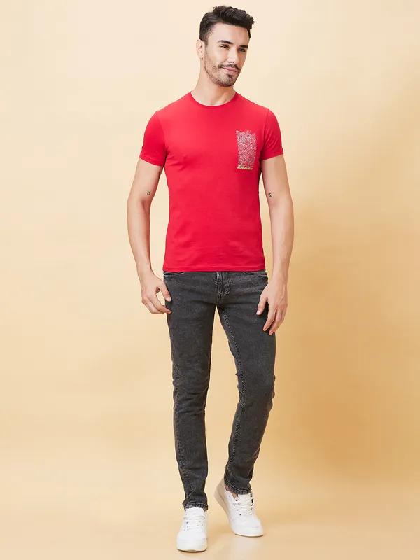 Being Human Men  T-Shirts-Blood Red