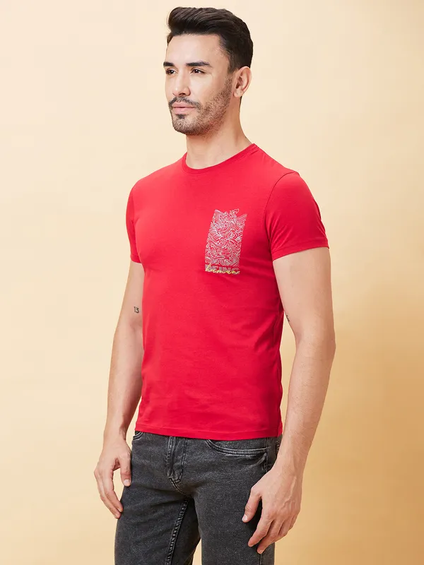 Being Human Men  T-Shirts-Blood Red