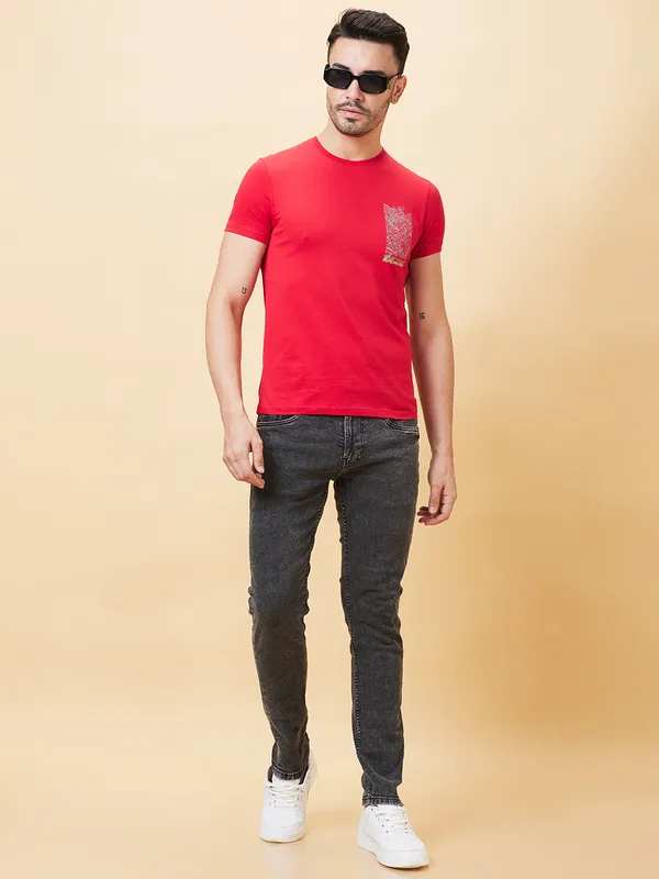 Being Human Men  T-Shirts-Blood Red