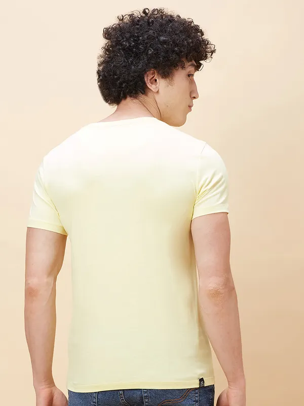 Being Human Men  T-Shirts-Light Lemon