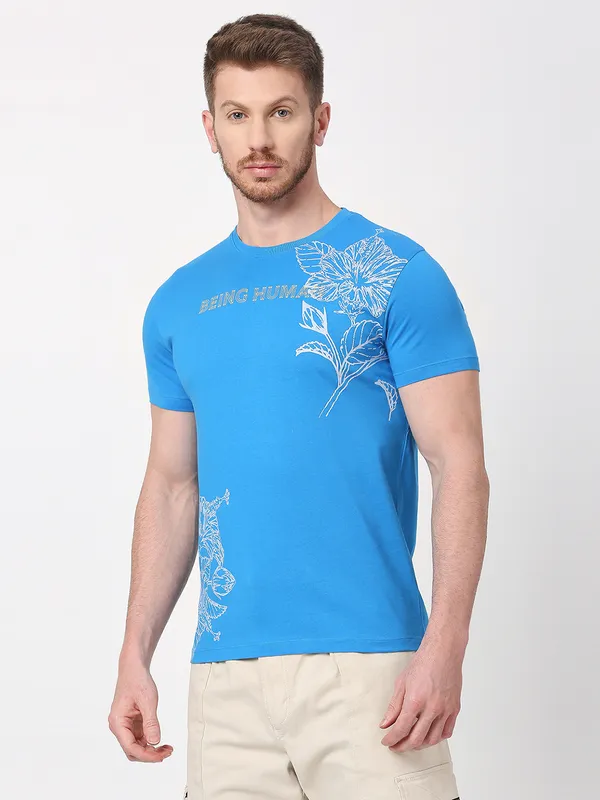Being Human Men  T-Shirts-Blue