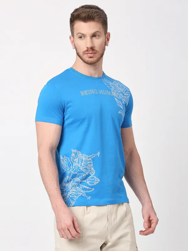 Being Human Men  T-Shirts-Blue