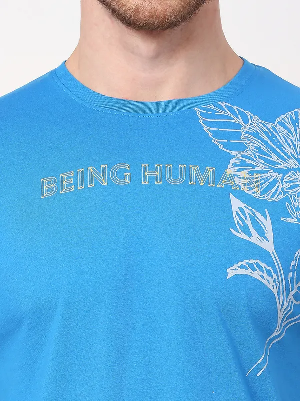 Being Human Men  T-Shirts-Blue