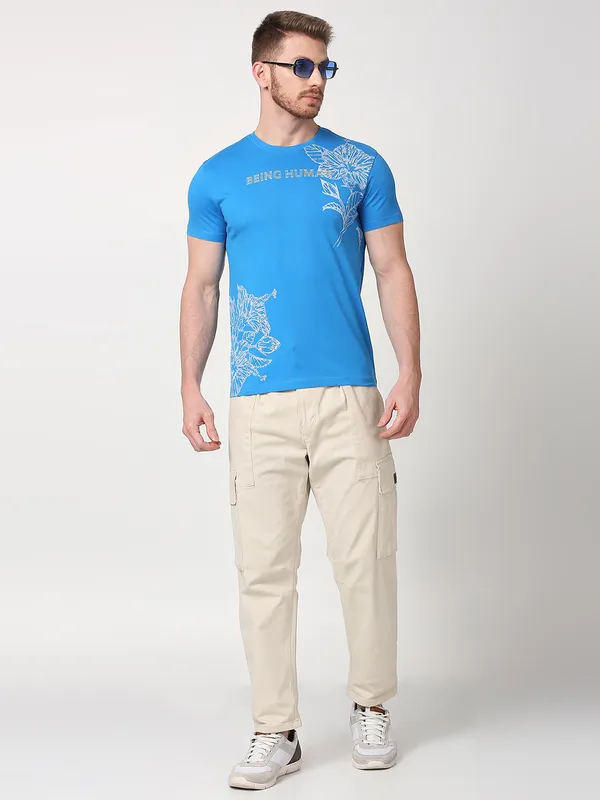 Being Human Men  T-Shirts-Blue