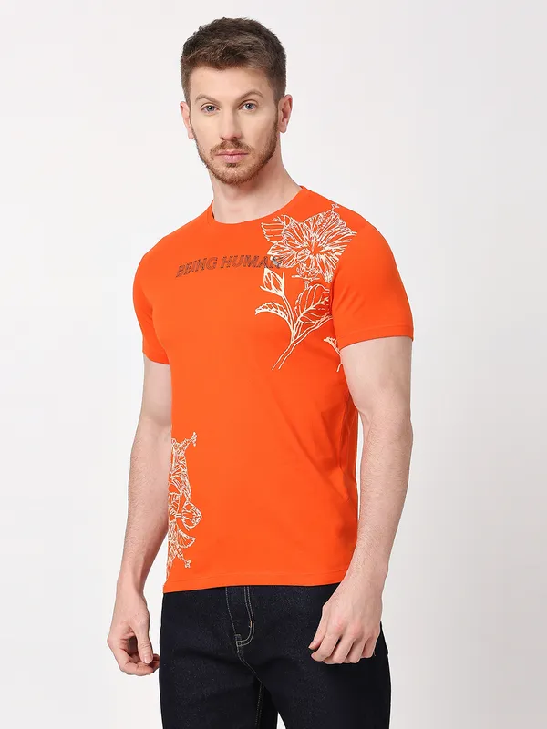 Being Human Clothing Men  T-Shirts-Orange