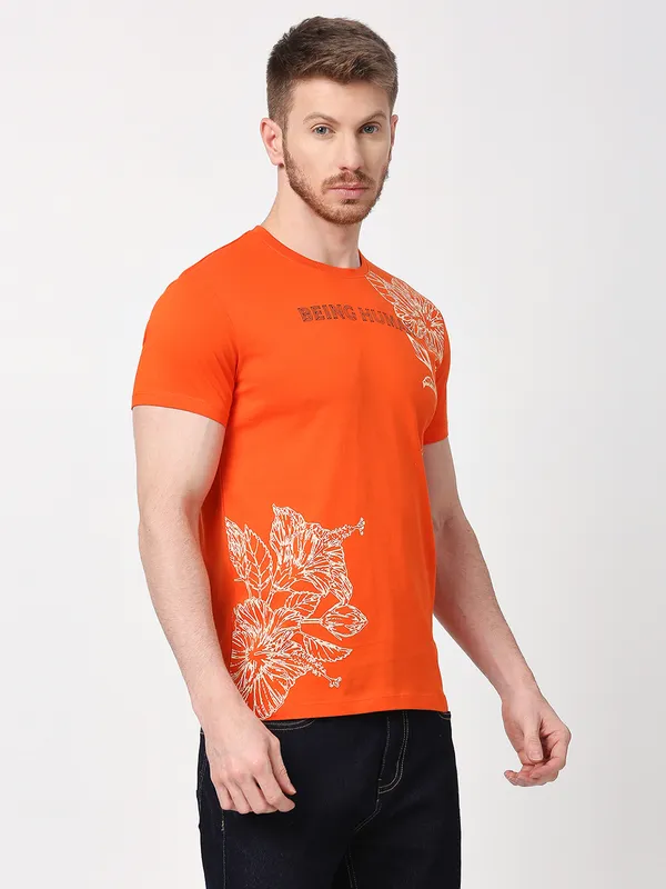 Being Human Clothing Men  T-Shirts-Orange