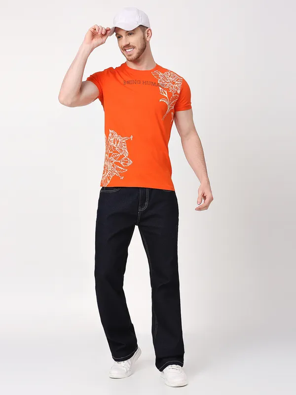 Being Human Clothing Men  T-Shirts-Orange
