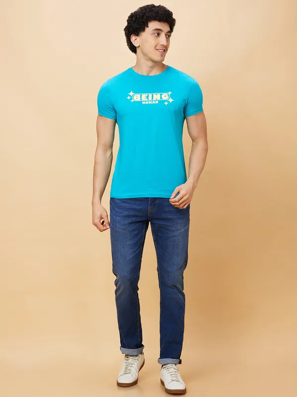 Being Human Men  T-Shirts-Viridian Green