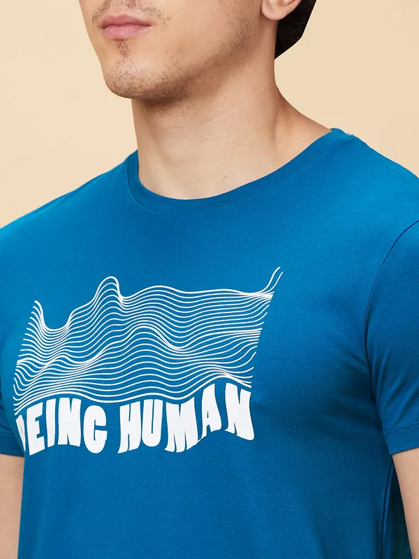 Being Human Clothing Men  T-Shirts-Teal