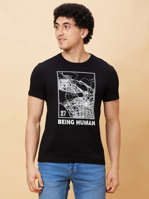 Being Human Clothing Men  T-Shirts-Black