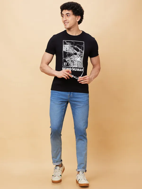 Being Human Clothing Men  T-Shirts-Black
