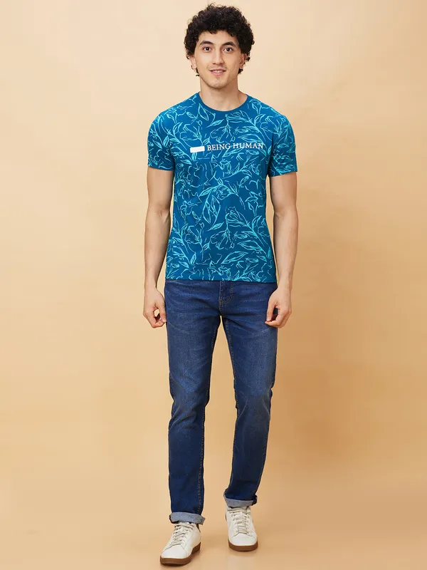 Being Human Men  T-Shirts-Teal