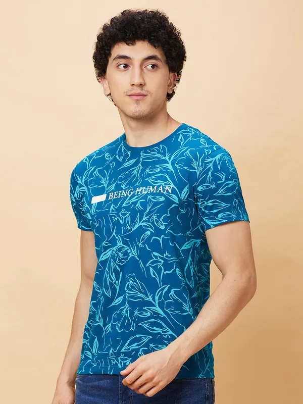 Being Human Men  T-Shirts-Teal