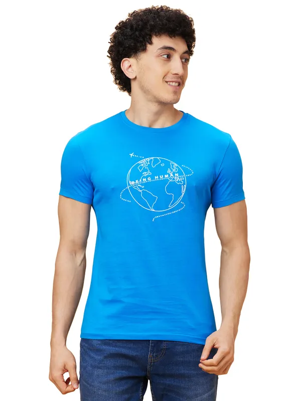 Being Human Men  T-Shirts-Blue