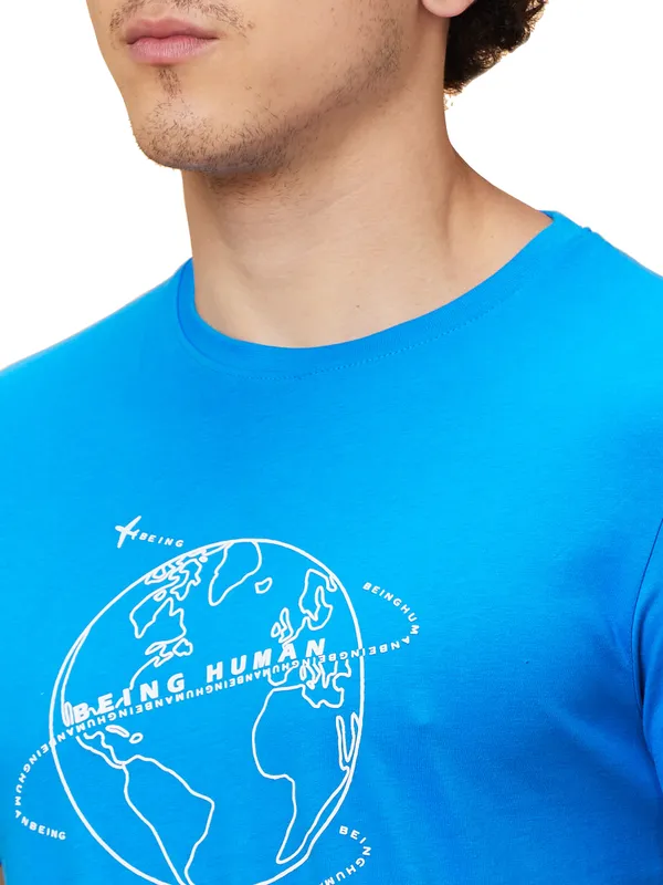 Being Human Men  T-Shirts-Blue