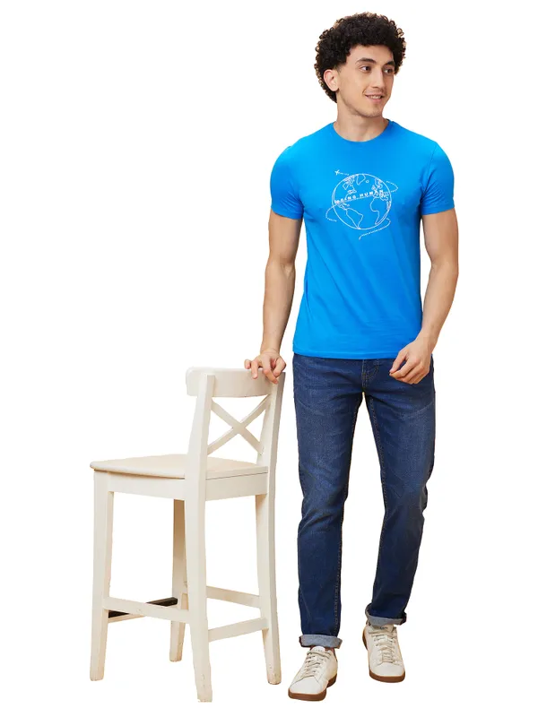 Being Human Men  T-Shirts-Blue