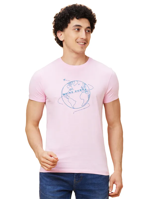 Being Human Men  T-Shirts-Light Pink