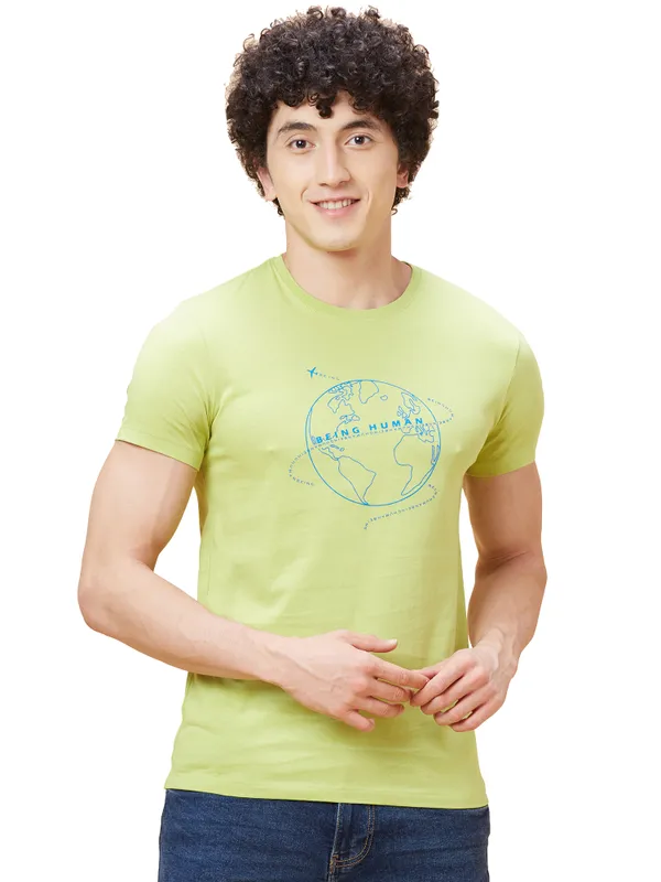 Being Human Men  T-Shirts-Sea Green