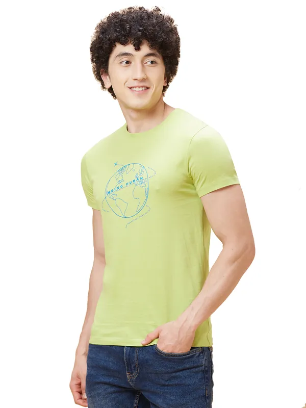 Being Human Men  T-Shirts-Sea Green